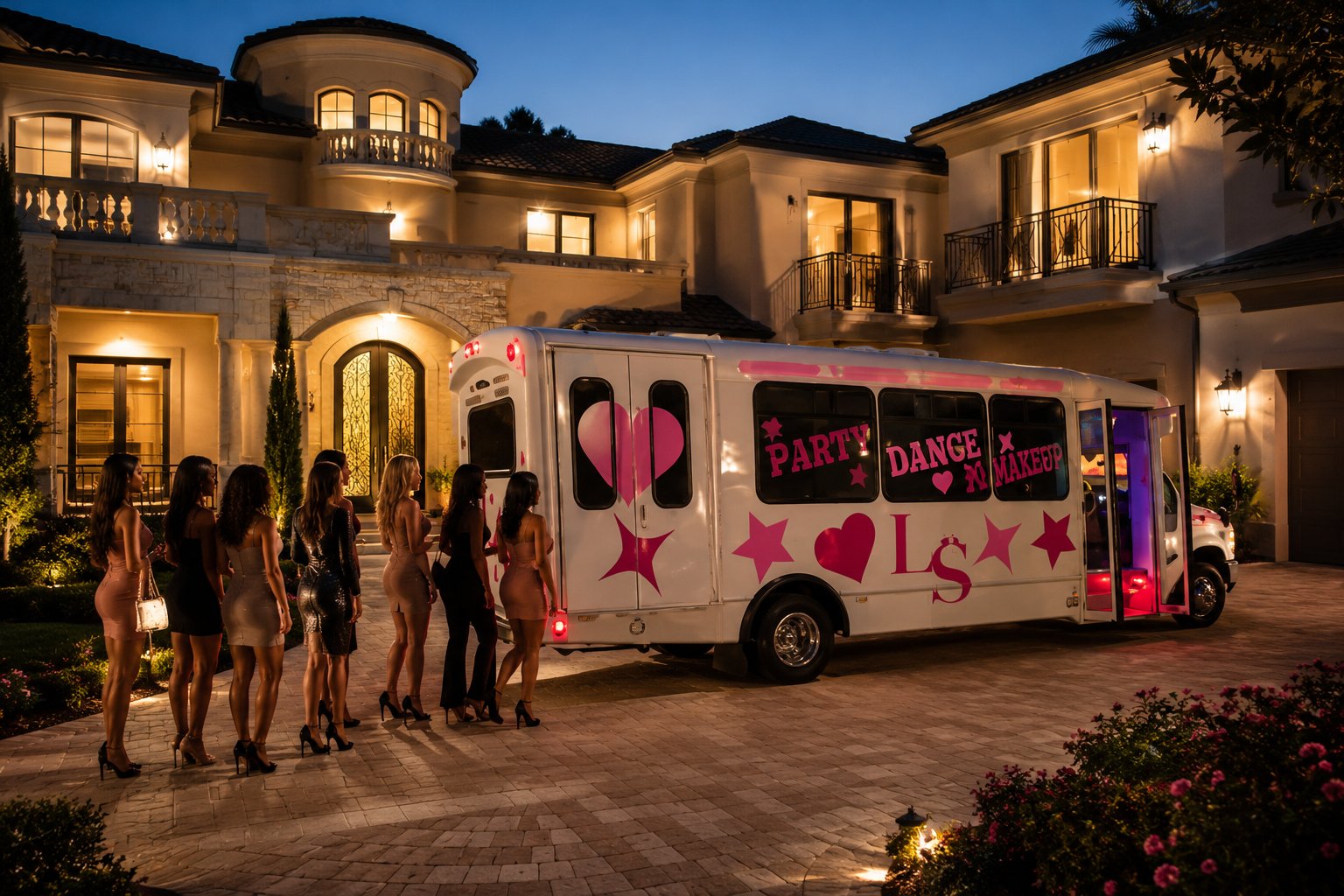 Luxury Stars Party Bus arrival experience