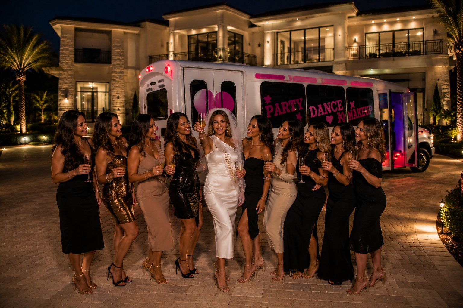 Stars Party Bus luxury arrival